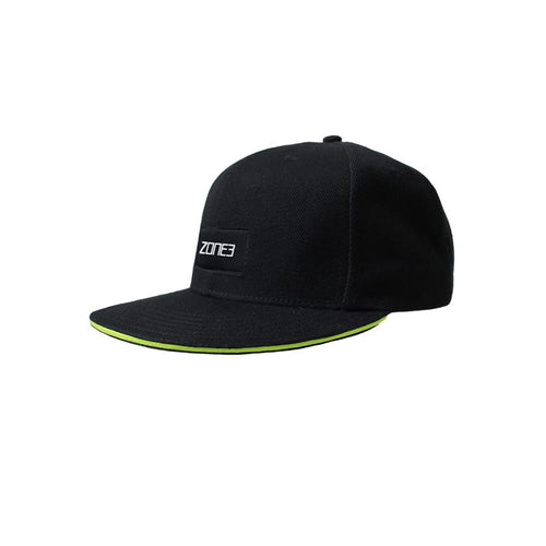 Flat Peak Cap with Tab Label Logo